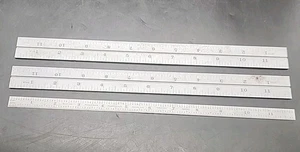 Vtg 3 Pc Lot LUFKIN 12" METAL RULERS All Different No.2504 No.C2504R No.C2105R - Picture 1 of 23