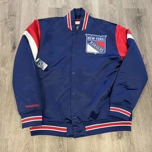 Chaqueta Bomber New York Rangers Mitchell & Ness NHL Satén Talla Hombre’s XL NUEVA CON ETIQUETAS - Imagen 1 de 8