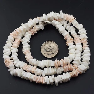 Collar Lt Rosa y Blanco Puka Shell - Imagen 1 de 1