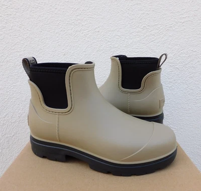 UGG DROPLET TAUPE WATERPROOF RUBBER WOOL RAIN BOOTS, WOMEN US 6/ EUR 37 ~NIB - Image 1 of 4