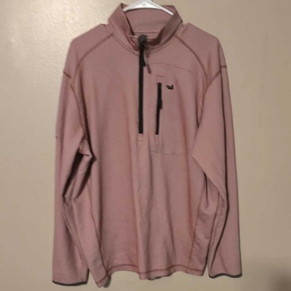 Pullover Southern Marsh Endzone rendimiento a rayas granate para hombre talla mediana Foto 1 de 4