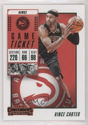 2018-19 Panini Contenders Game Ticket Green Vince Carter #22 HOF - Image 1 of 2