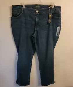 Lee Relaxed Fit Mid Rise Straight Leg High-rise Jeans Plus 22W Petite NWT - Picture 1 of 13