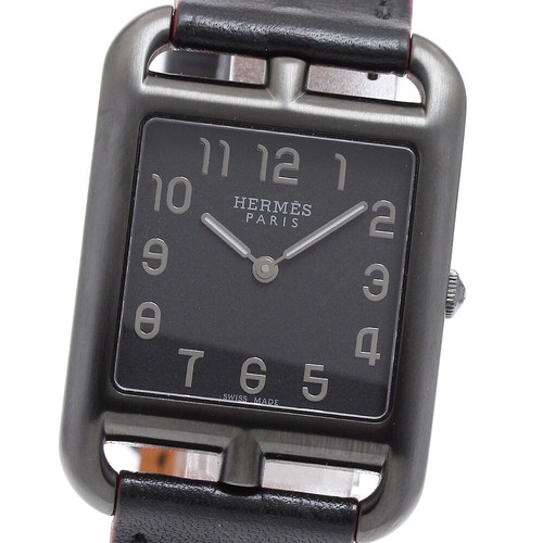 HERMÈS Orologio da ragazzo HERMES Cape Cod GM Shadow CC3.711 quadrante nero quarzo_890393