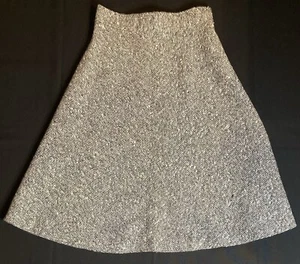 Vintage Wardrobe Maker Black White Wool Nylon Skirt Size 14 Office Wear Work - Picture 1 of 7