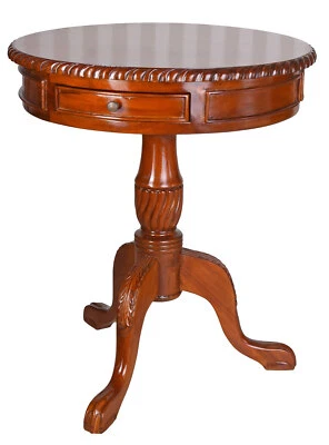 Антикварный журнальный столик из цельного дерева красного дерева - Изображение 1 из 4