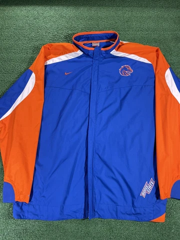 Nike Boise State Broncos Windbreaker Jacket Adult Size 2XL Blue Full Zip NCAA Cover