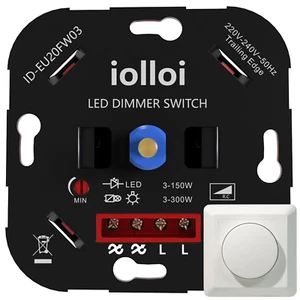 LED Dimmer Schalter, Drehdimmer Unterputz Dimmschalter Für Dimmbare Leds 3–150W - Bild 1 von 11