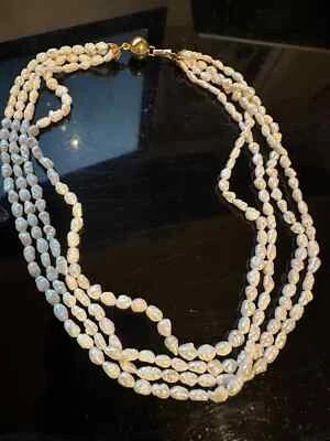 collana perle di fiume con fermaglio oro 18k - Immagine 1 di 4