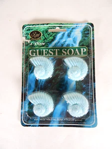 Rene Collection Light Blue Sea Shells Decorative Guest Soaps Bath - Picture 1 of 3