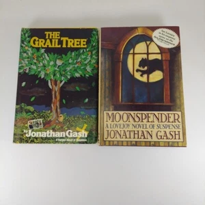 The Grail Tree 1979 BCE & Moonspender 1987 1st Printing Jonathan Gash HCDJ Lot - Picture 1 of 16
