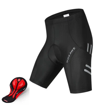 Pantalones Cortos de Ciclismo WOSAWE Para Hombre Bicicleta Acolchados MTB Bicicleta de Montaña Pantalones Montar Negros Foto 1 de 4