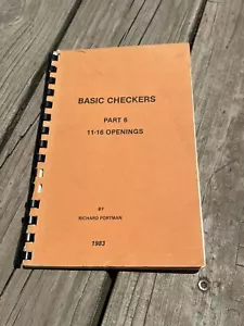 Basic Checkers Part 6; 11-16 Openings By Richard Fortman 1983 - Picture 1 of 12