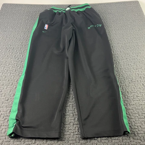 Boston Celtics Nike Pants Mens 2XL Black Green Warm Up Sweat Shoot Around NBA Cover