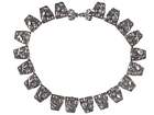 16" 1920's Art Deco Sterling silver choker necklace