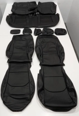 Fundas de asiento de cuero negro KR174 para Hyundai Elantra GT 2018-2019 hatchback Foto 1 de 4