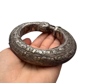 Vintage Women Bracelet Bangle Yemenite Silver Judaica Jewelry Rare Collectibles - Picture 1 of 7