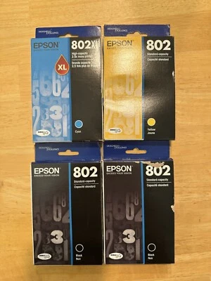 Tinta Epson 802 Dura Ultra, negra, cian, amarilla (paquete de 4) Foto 1 de 4
