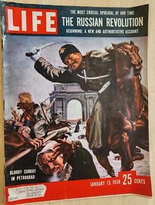 Bloody Sunday in Petrograd, Russian Revolution Life Magazine Jan 13, 1958 - Picture 1 of 10