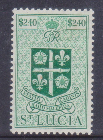 (F178-18) 1959 St Lucia $2.40 Device of St Lucia MH (R) (XV24) Cover
