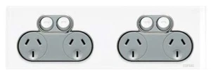 Clipsal 4000-SERIES SATURN QUAD SWITCHED SOCKET 10A 250V 3-Pin, Pure White - Picture 1 of 1