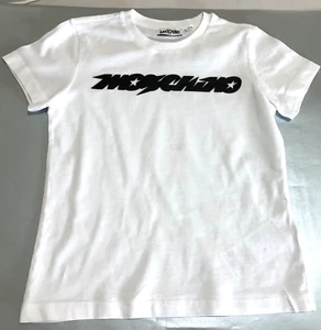 MOSCHINO KID WHITE S/S CREWNECK POLO WITH BLACK APP. LOGO SZ.8 - Picture 1 of 2
