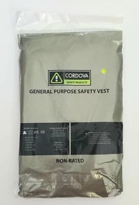 Cordova V101 Mens Safety Vest Yellow Mesh General Purpose Safety Vest - Picture 1 of 4
