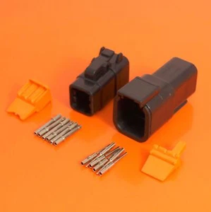 Deutsch DTM Serie 6-Wege schwarz Steckverbinder-Kit - DTM06-6S-E004 & DTM04-6P-E004 - Bild 1 von 7