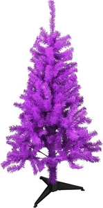 Tree Buddees Purple Vibrant Halloween/Christmas Tree 4 Feet Tall Decoration - Picture 1 of 4