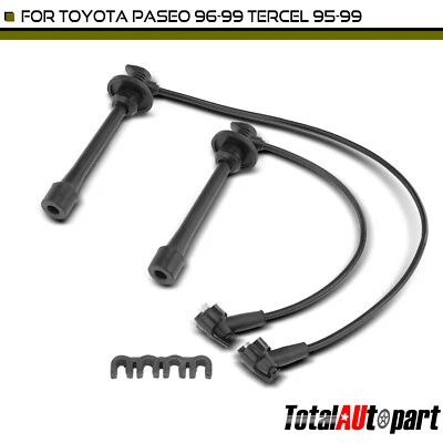 Juego de 2 cables de bujía para Toyota Paseo 1996-1999 Tercel 1995 1996-1999 1,5 L Foto 1 de 4