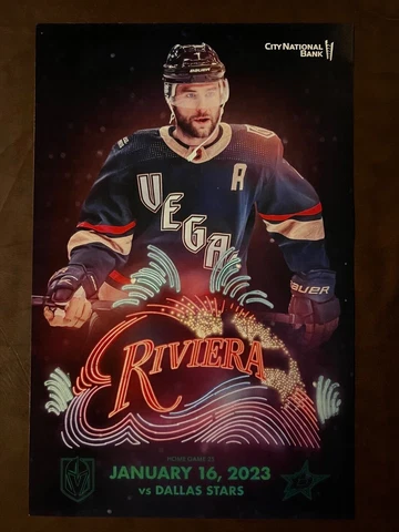 Vegas Golden Knights vs Dallas Stars poster 1/16/23 Alex Pietrangelo Cover