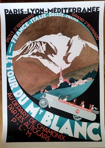 affiche reproduction lithographie - Mont blanc - PLM - Chamonix - Roger Broders - Picture 1 of 1