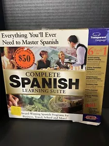 Vintage New COMPLETE SPANISH LEARNING SUITE Windows 95 98 PC Software - Picture 1 of 9