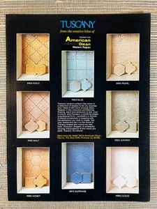 American Olean Tuscany Ceramic Tile Pomona California 1976 Vintage Print Ad - Imagen 1 de 1