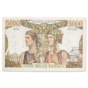 France - billet 5000 francs Terre et Mer 1949 TTB+ émission 10/03/1949 - F.48.01 - Imagen 1 de 2