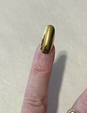 2 pieces -GOLD PLATED PLAIN REUSABLE FIRM FINGERNAIL -7/10" long "Pinkie" nail