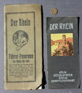 Set brochure e mappe pieghevoli epoca 1930-40 Der Rhein Fuhrer fiume Reno ---- - Foto 1 di 1
