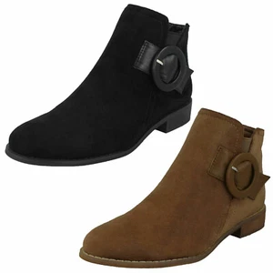 Oferta Ladies Spot On F5R1136 Antelina Botines de Tirar - Imagen 1 de 16