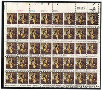 Scott #1704 George Washington Princeton Sheet of 40 Stamps - MNH UL in mount - Image 1 of 2