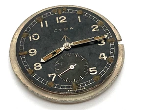 Very Rare Original CYMA Dirty Dozen Dial and Movement - Spares or Repairs - Picture 1 of 9