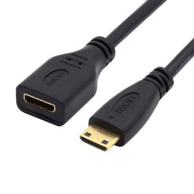 15cm Mini HDMI Typ-C Buchse Buchse auf HDMI Typ-A Adapter Verlängerung für Kamera - Bild 1 von 4