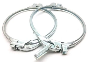 Lot of 2 Jacob 8-1/2" Ringlock Clamps, Adjustable, Inner Diameter: 7-3/4", Steel - Picture 1 of 3