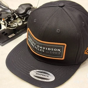 Harley-Davidson 9fifty baseball cap embroidered racing men's flat brim hat black - Picture 1 of 6