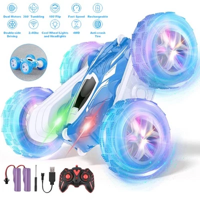 RC Stunt Auto Ferngesteuerte Autos 4WD Offroad Rennauto Doppelseitig Spielzeug - Bild 1 von 4