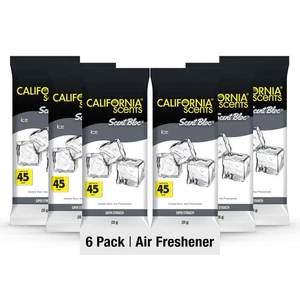 (Paquete de 6) Ambientador bajo asiento Power Bloc CALIFORNIA SCENTS, aroma a hielo - Imagen 1 de 7