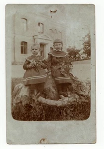 Antique Russian Postcard Children Photo 1900s – Rare Vintage - Bild 1 von 2