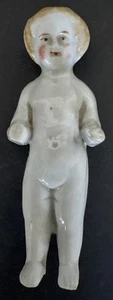 Frozen Charlotte Puppe blonde Haare Porzellan Antik 1860-1880 fehlende Hand 3" T - Bild 1 von 8