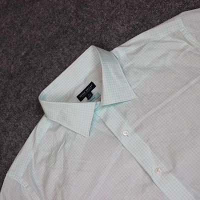Camisa Peter Millar Corona Artesanal Con Botones Para Hombre XL Azul Hielo Acabado Flexible Foto 1 de 4