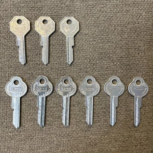 9 New GM Key Blanks for All GM 1936-1966 Vehicles 3- B-10 Ignition 6- B-11 Trunk - Picture 1 of 10