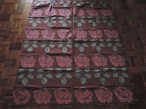 【Tela vintage】Marimekko MAALAISRUUSU tela antigua de algodón 126 x 148 cm marrón x rojo - Imagen 1 de 18